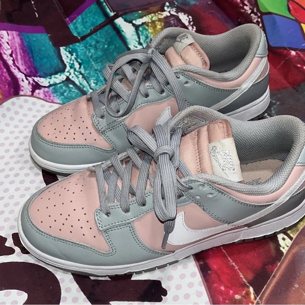 Women's Pink and Gray Sneakers Pink Oxfords